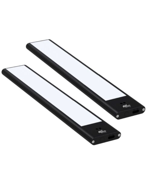Réglette LED StickyLed Hand 2B noire - 20x4x1 cm