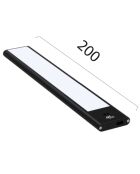 Réglette LED StickyLed Hand 2B noire - 20x4x1 cm