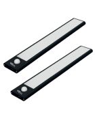 Réglette LED StickyLed Body 4B noire - 40x4x1 cm