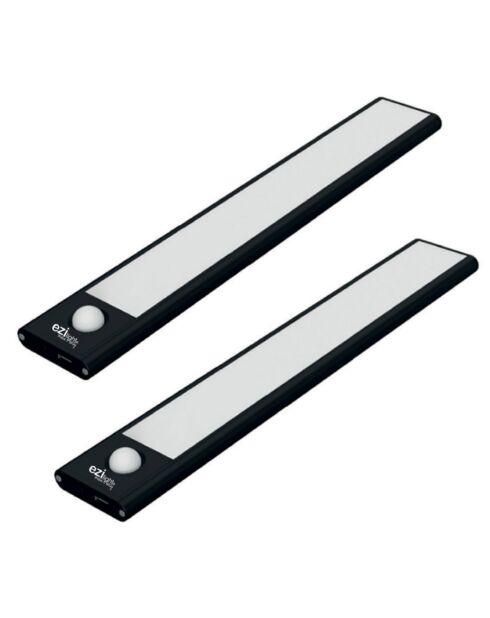 Réglette LED StickyLed Body 4B noire - 40x4x1 cm