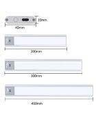 Réglette LED StickyLed Hand 4S blanche - 40x4x1 cm