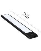 Réglette LED StickyLed Hand 4B noire - 40x4x1 cm