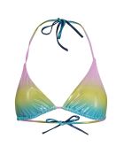 Mehrfarbiges, liebenswertes Triangel-Bikinioberteil aus Satinado