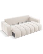 Canapé convertible avec Coffre Orsel 3 Places beige - 244x107x93 cm
