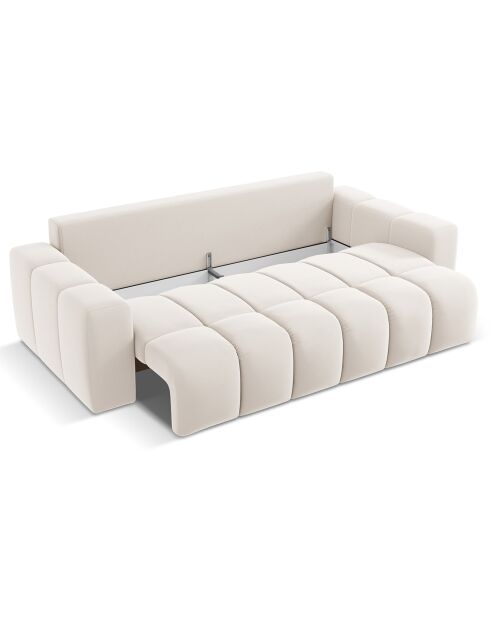 Canapé convertible avec Coffre Orsel 3 Places beige - 244x107x93 cm