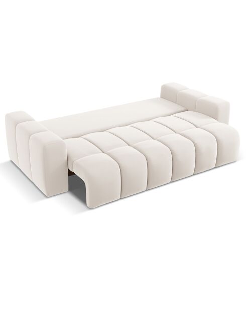 Canapé convertible avec Coffre Orsel 3 Places beige - 244x107x93 cm