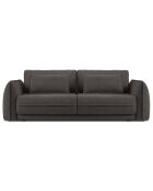 Canapé convertible avec Coffre Gaston 3 Places gris foncé - 249x119x92 cm