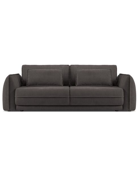 Canapé convertible avec Coffre Gaston 3 Places gris foncé - 249x119x92 cm