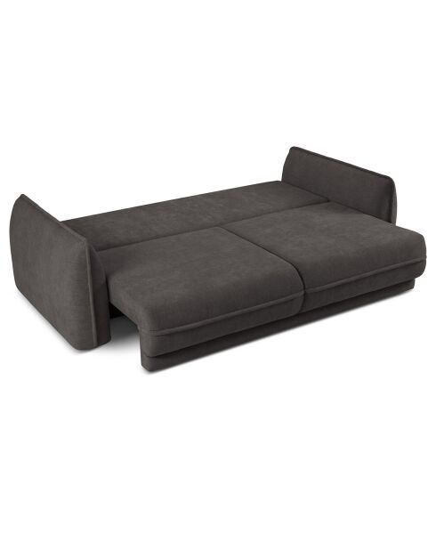 Canapé convertible avec Coffre Gaston 3 Places gris foncé - 249x119x92 cm