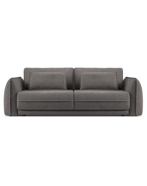 Canapé convertible avec Coffre Gaston 3 Places gris - 249x119x92 cm