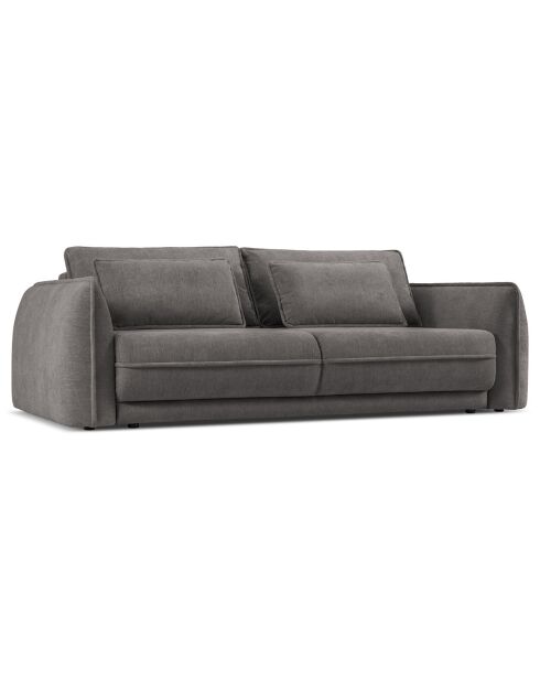 Canapé convertible avec Coffre Gaston 3 Places gris - 249x119x92 cm