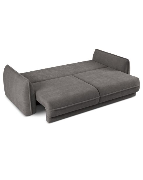 Canapé convertible avec Coffre Gaston 3 Places gris - 249x119x92 cm