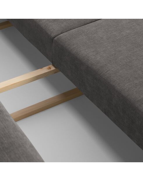 Canapé convertible avec Coffre Gaston 3 Places gris - 249x119x92 cm