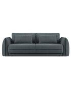 Canapé convertible avec Coffre Gaston 3 Places bleu gris - 249x119x92 cm