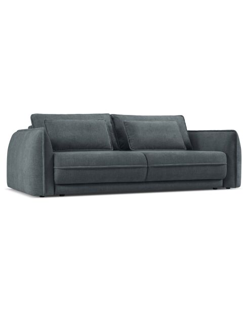 Canapé convertible avec Coffre Gaston 3 Places bleu gris - 249x119x92 cm