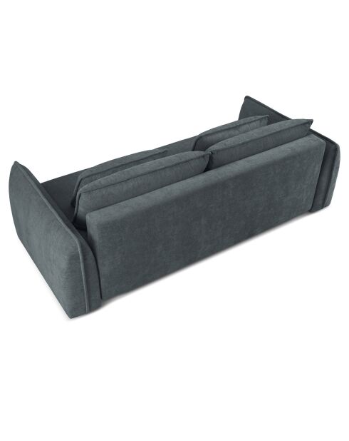 Canapé convertible avec Coffre Gaston 3 Places bleu gris - 249x119x92 cm