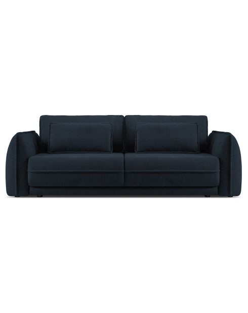Canapé convertible avec Coffre Gaston 3 Places bleu foncé - 249x119x92 cm