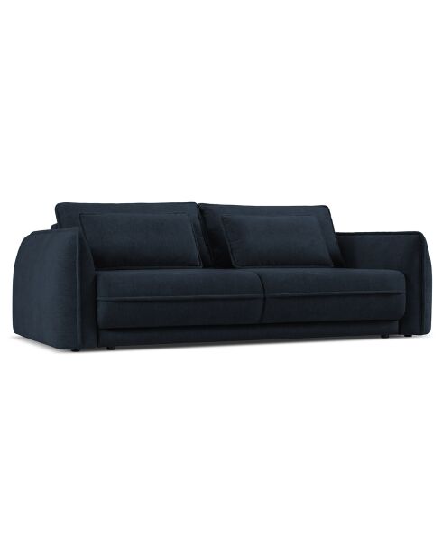 Canapé convertible avec Coffre Gaston 3 Places bleu foncé - 249x119x92 cm
