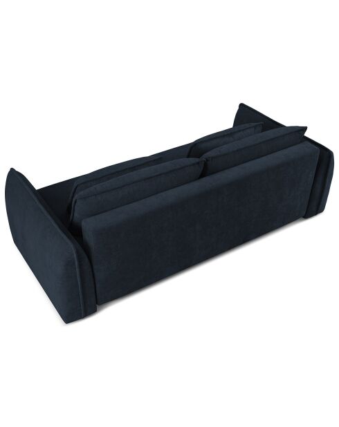 Canapé convertible avec Coffre Gaston 3 Places bleu foncé - 249x119x92 cm