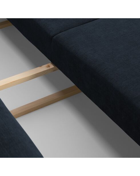 Canapé convertible avec Coffre Gaston 3 Places bleu foncé - 249x119x92 cm