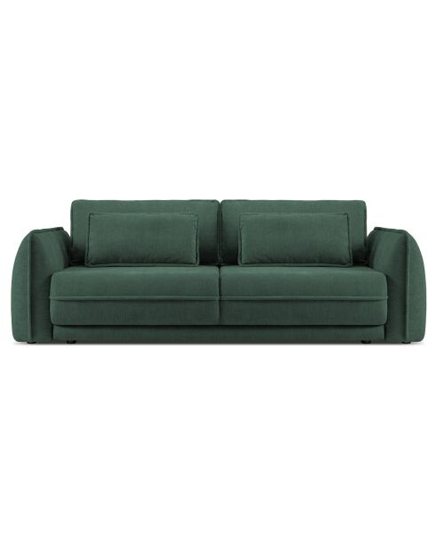 Canapé convertible avec Coffre Gaston 3 Places vert - 249x119x92 cm
