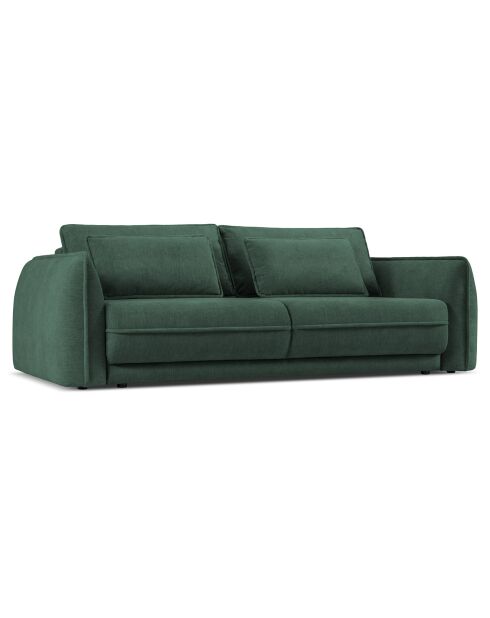 Canapé convertible avec Coffre Gaston 3 Places vert - 249x119x92 cm