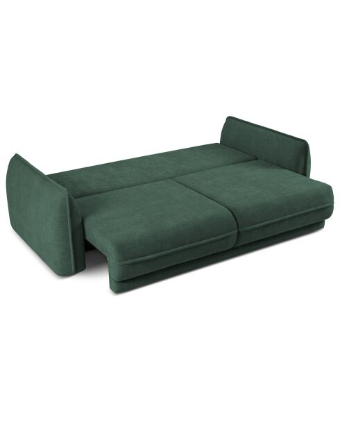 Canapé convertible avec Coffre Gaston 3 Places vert - 249x119x92 cm