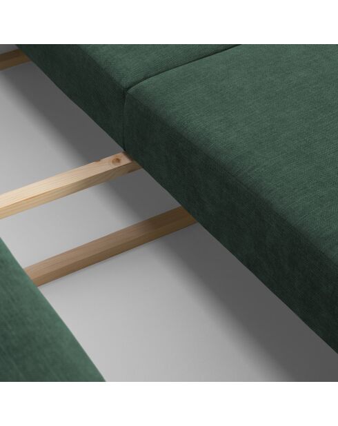 Canapé convertible avec Coffre Gaston 3 Places vert - 249x119x92 cm