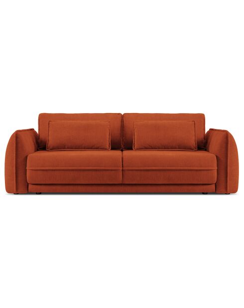 Canapé convertible avec Coffre Gaston 3 Places terracotta - 249x119x92 cm