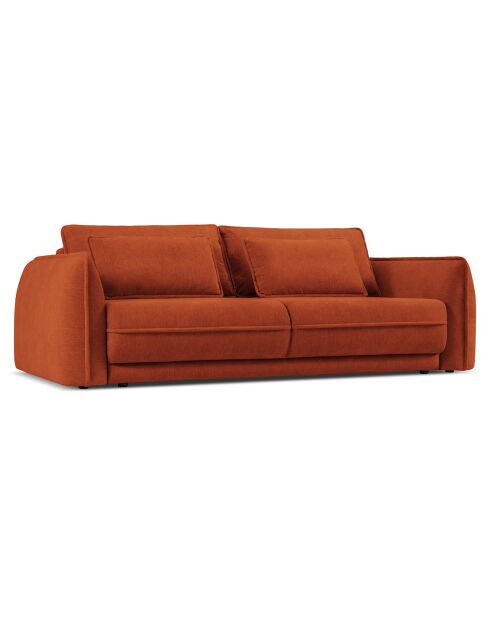 Canapé convertible avec Coffre Gaston 3 Places terracotta - 249x119x92 cm
