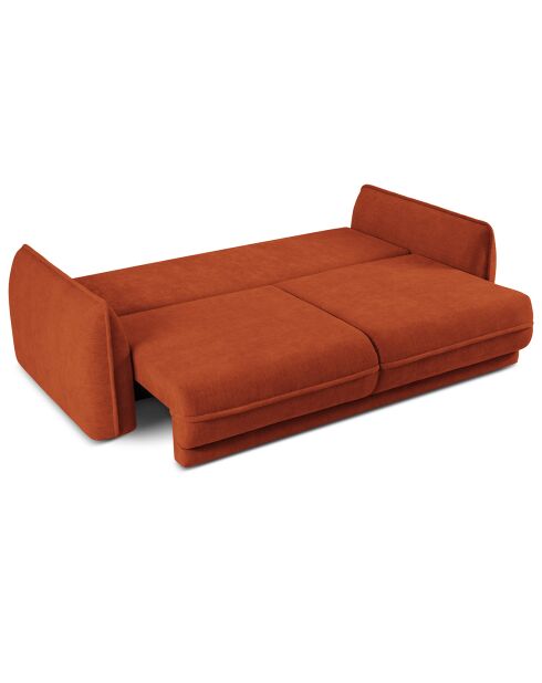 Canapé convertible avec Coffre Gaston 3 Places terracotta - 249x119x92 cm