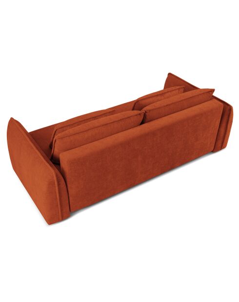 Canapé convertible avec Coffre Gaston 3 Places terracotta - 249x119x92 cm