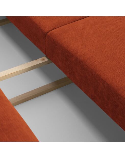 Canapé convertible avec Coffre Gaston 3 Places terracotta - 249x119x92 cm