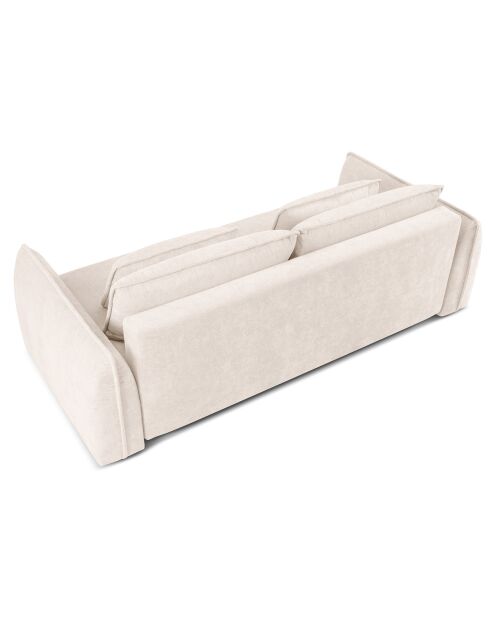 Canapé convertible avec Coffre Gaston 3 Places beige clair - 249x119x92 cm
