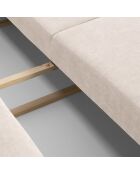Canapé convertible avec Coffre Gaston 3 Places beige clair - 249x119x92 cm