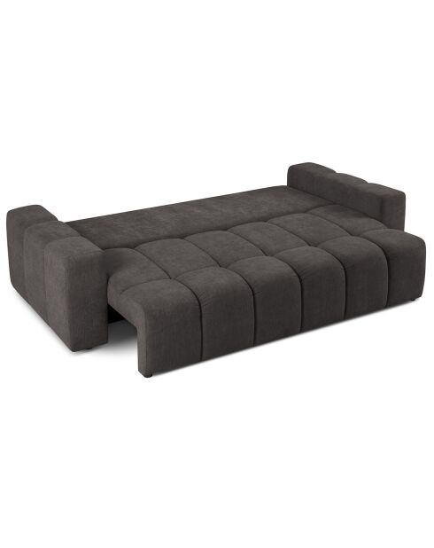 Canapé convertible avec Coffre Orsel 3 Places gris foncé - 244x107x93 cm