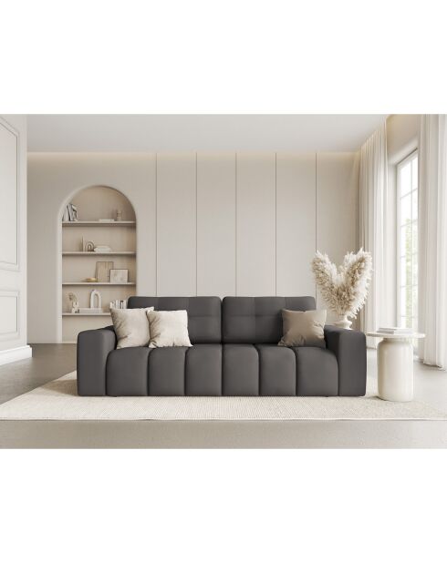 Canapé convertible avec Coffre Orsel 3 Places gris - 244x107x93 cm