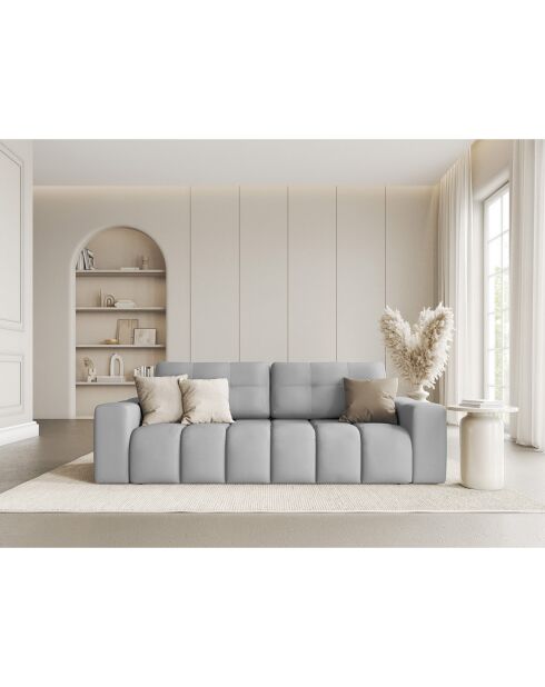 Canapé convertible avec Coffre Orsel 3 Places gris- 244x107x93 cm