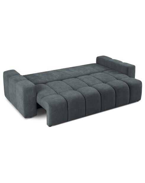 Canapé convertible avec Coffre Orsel 3 Places bleu gris - 244x107x93 cm