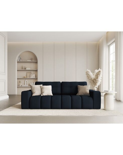 Canapé convertible avec Coffre Orsel 3 Places bleu foncé - 244x107x93 cm
