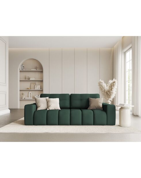 Canapé convertible avec Coffre Orsel 3 Places vert - 244x107x93 cm