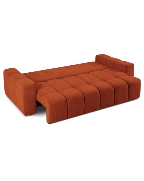 Canapé convertible avec Coffre Orsel 3 Places terracotta - 244x107x93 cm