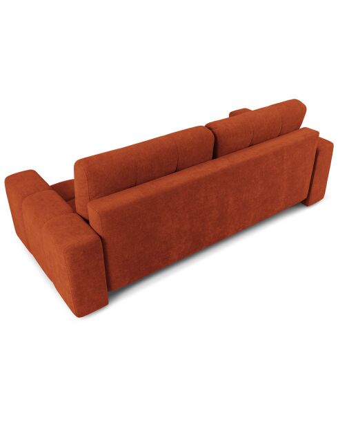 Canapé convertible avec Coffre Orsel 3 Places terracotta - 244x107x93 cm