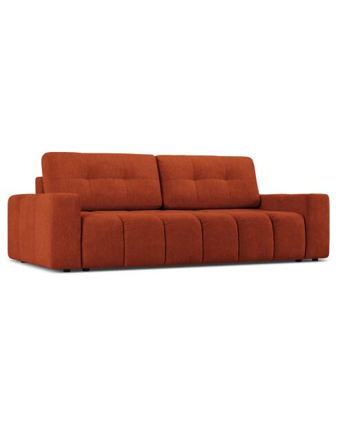 Canapé convertible avec Coffre Orsel 3 Places terracotta - 244x107x93 cm