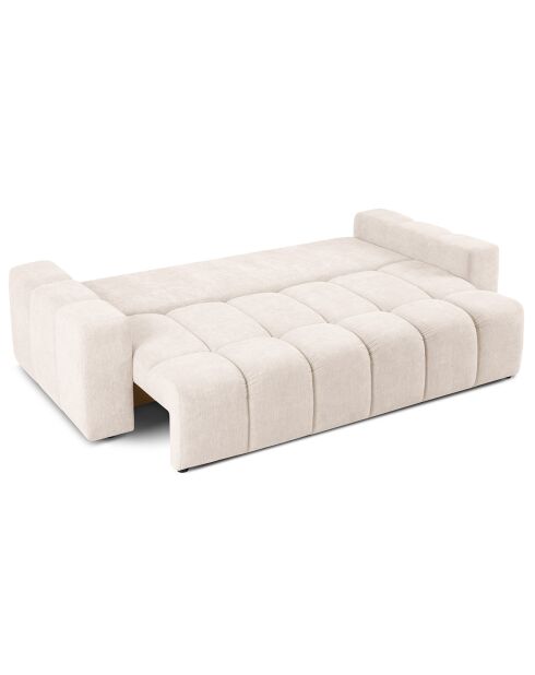 Canapé convertible avec Coffre Orsel 3 Places beige clair - 244x107x93 cm