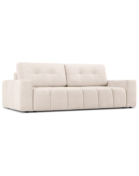Canapé convertible avec Coffre Orsel 3 Places beige clair - 244x107x93 cm