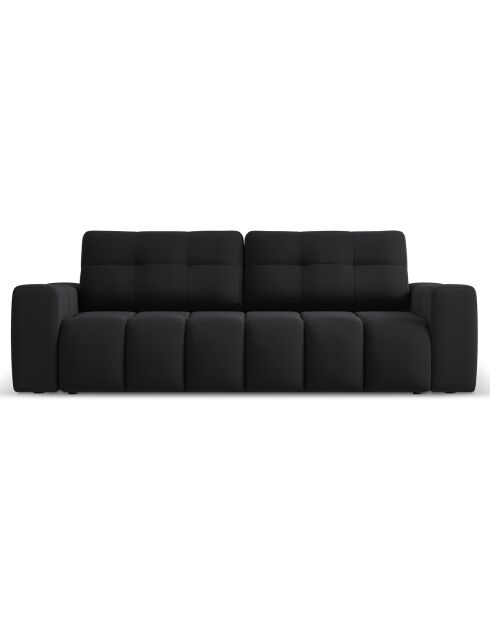Canapé convertible avec Coffre Orsel 3 Places noir - 244x107x93 cm