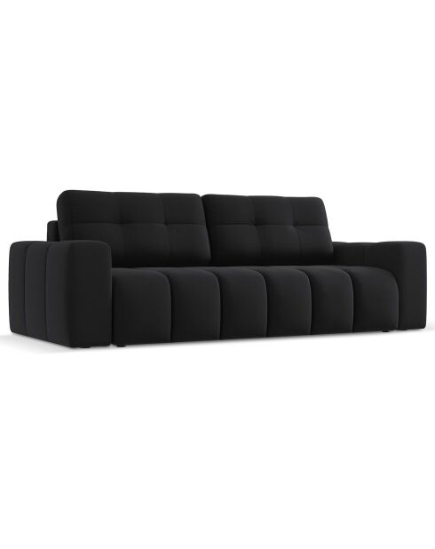 Canapé convertible avec Coffre Orsel 3 Places noir - 244x107x93 cm