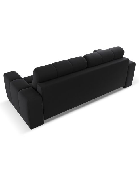 Canapé convertible avec Coffre Orsel 3 Places noir - 244x107x93 cm
