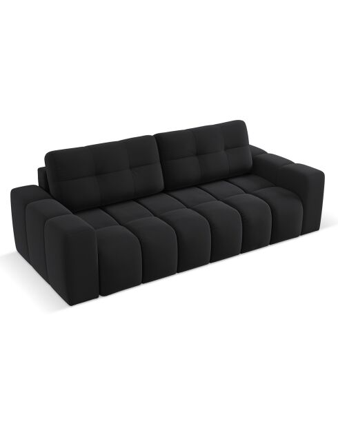 Canapé convertible avec Coffre Orsel 3 Places noir - 244x107x93 cm
